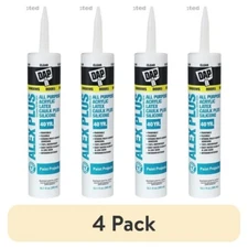 (4 pack) Alex Plus 10.1 oz Clear All Purpose Acrylic Latex Caulk Plus Silicone