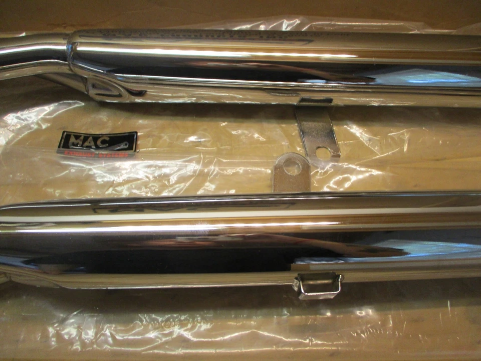 NUEVO 1977 1978 HONDA CB750K PUNTA ACAMPANADA DOBLE DESLIZAMIENTO SILENCIADORES DE ESCAPE MAC 001-1511 Foto 2 de 4