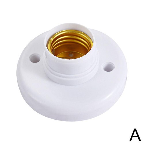 1/4x Portalampadina E27 Base Raccordo Tappo a Vite Presa Bianco S1J6 - Foto 10 di 11