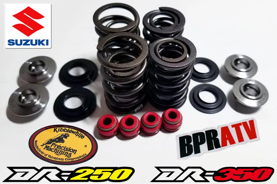 Kibblewhite Titanium Valve Spring Kit 1990-1999 Suzuki DR250 DR350 SE +Red Seals - Image 3 of 4