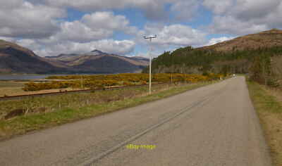 Photo 6x4 Road and railway, past Attadale A flatter section on the A890 r c2016