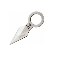 MTech Fixed 1.75" Black Double Edge 3Cr13 Steel Blade One Piece w/Finger Ring