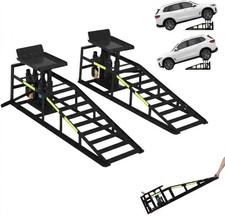 Pair Hydraulic Car Ramps 5T 11050LBS Car Lift...