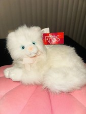 Vintage Russ Berrie Nikki White Persian Kitty Cat Plush Stuffed Blue Eyes NWT