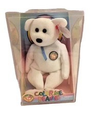 New Ty Color Me Beanie Baby in Display Case In Box Mint Condition Never Opened