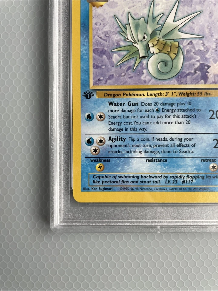 1999 Pokémon Fossil Seadra #42 1st Edition PSA 10 - Image 4 of 4