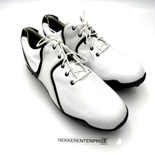Foot Joy Women LoPro Golf Shoes US10W Black White Leather Waterproof Sportswear
