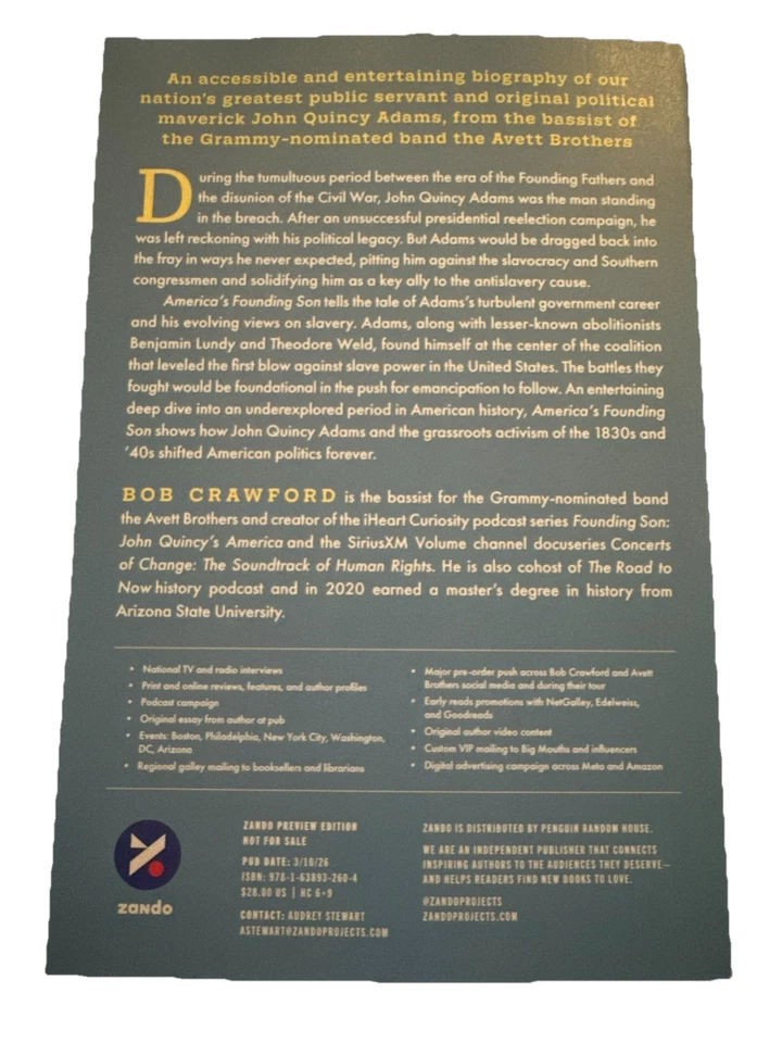 Americas Founding Son John Quincy Adams by Bob Crawford - Image 2 of 2