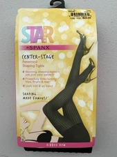 Star Power By Spanx Patterned Shaping Tights Black Size C 140-180 lbs.  M1