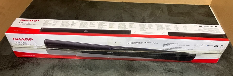 (Pa2) Sharp 2.0 Bluetooth Soundbar HT-SB147 - For 40"+ TVs - Sealed - Image 2 of 3