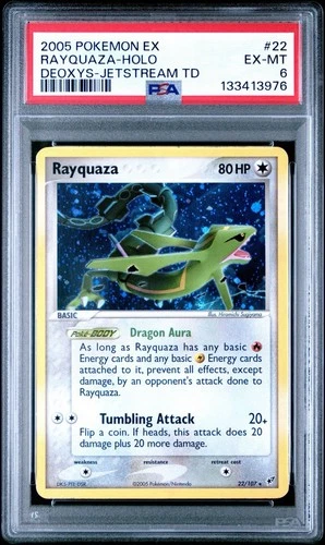 Pokemon 2005 EX Deoxy Jetstream Theme Deck Rayquaza-Holo PSA 6