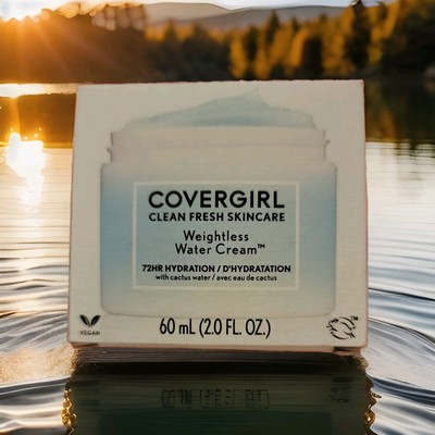 NEW COVERGIRL Clean Fresh Skincare Weightless Water Cream Face Cream, 2.0 fl oz