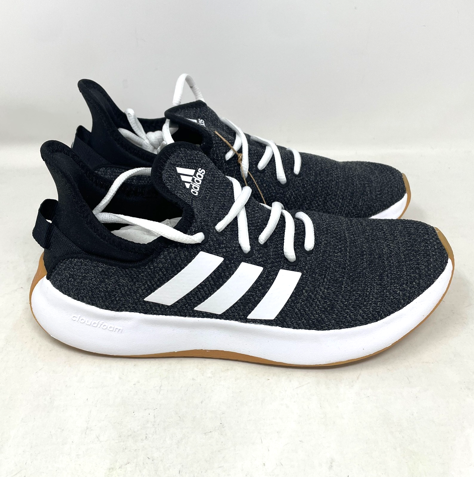 Adidas Running Shoes Cloudfoam Pure SPW Black White Gum IG2530 Womens Size 8