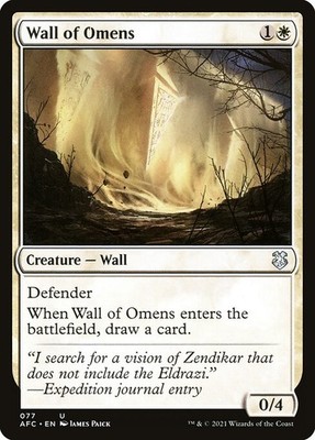 [MTG] Wall of Omens (077) (AFC) LP-HP