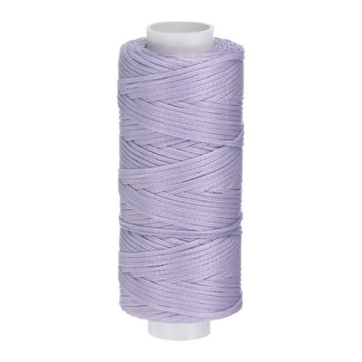 Flacher gewachster Nähfaden für Leder,55 Yards/50 m,0,8mm,150D,Flieder