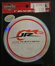 Vintage Dale Earnhardt Jr. "JR Nation" 3-inch round decal by WinCraft
