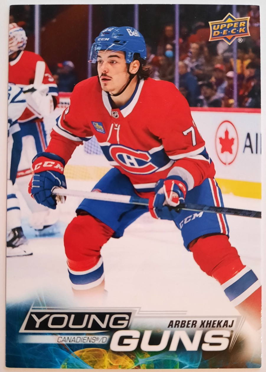 2022-23 Upper Deck ARBER XHEKAJ #490 Jumbo Young Guns Montreal Canadiens