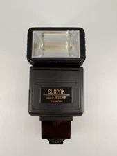 Vtg Sunpak Auto 433 AF Thyristor Flash Shoe Mount for Canon Auto Focus Cameras