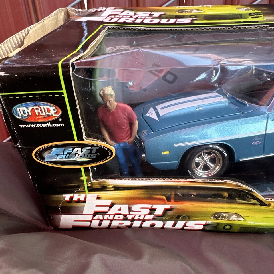 Joyride RC2 The Fast and Furious 1:24 1969 YENKO CAMARO with BRIAN Figure READ - Image 2 of 4