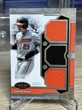 Austin Hays 2024 Topps Tier One Relics Triple Relic #’d 2/49 Orioles