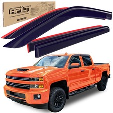 Outside-Mount Rain Guards Window Visors for 2014-2018 Chevrolet Silverado G...