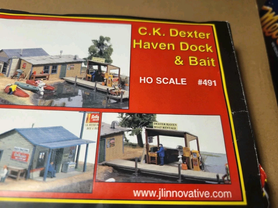 JL INNOVATIVE DESIGN HO WOOD BUILDING KIT "C.K. DEXTER HAVEN DOCK & BAIT" #491 - Image 4 of 4