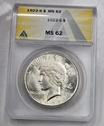 1922-S Peace Silver Dollar ANACS MS62