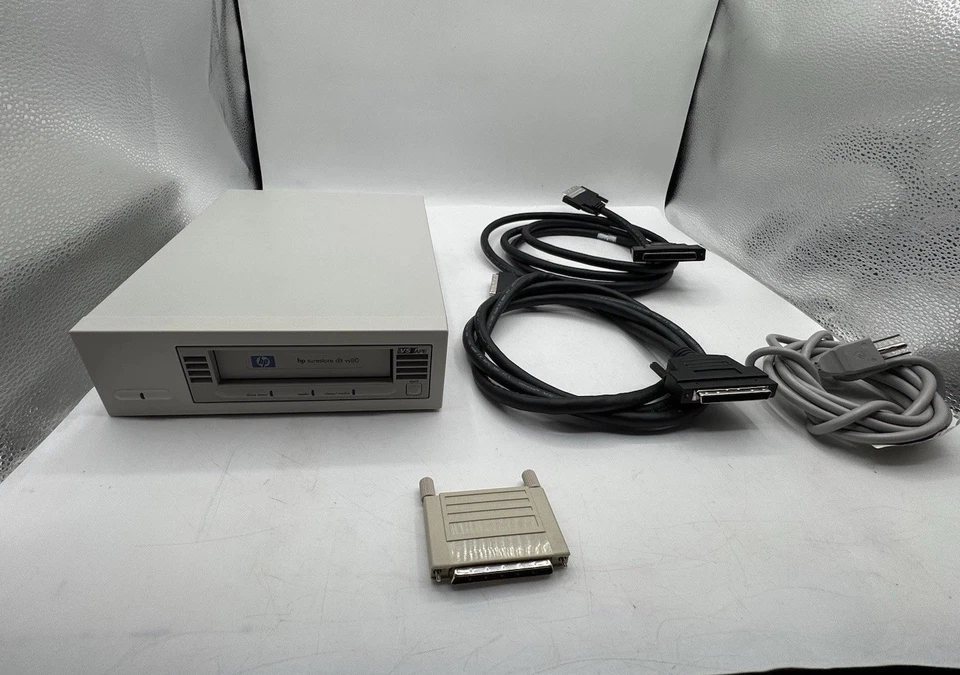 HP Superstore DLT C7503B VS80 40-80GB External Tape Drive Powers On Untested - Image 2 of 4