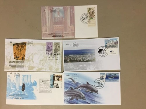 Five Israel fdc with nice picture envelopes