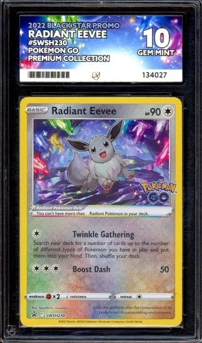ACE 10 Radiant Eevee SWSH230 Promo Holo Pokemon GO Premium Shining GEM MINT PSA