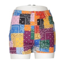 Shein, Shorts, Gr&ouml;&szlig;e: 38, Mehrfarbig, Elasthan/Polyester, Paisley, Damen #DoB