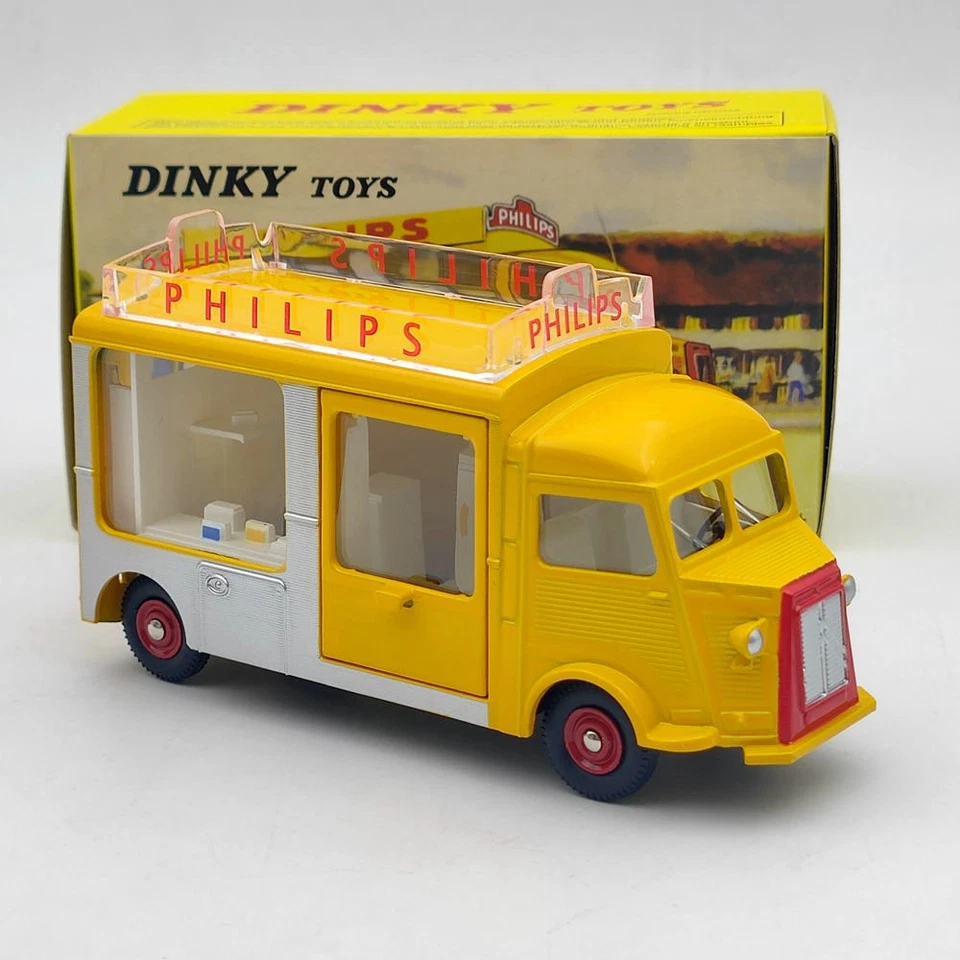 DINKY TOYS 587 Camionnette CITROEN 1200K PHILIPS brinquedo fundido modelo Atlas EUA em escala 1/43 - Imagem 2 de 4