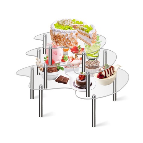 Clear Acrylic Cupcake Display Stand for Dessert Bakery Multi tiered Design - Picture 3 of 19
