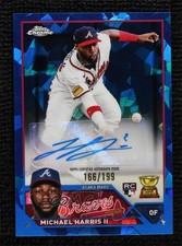 2023 Topps Chrome Update Sapphire Edition 166/199 Michael Harris II Auto 1e56
