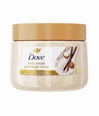 Dove Vanilla Sugar & Shea Butter Body Scrub 15 Ounce (Pack of 1), NEW