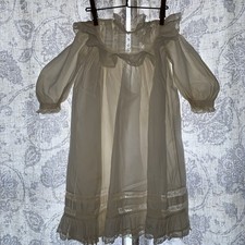 Antique Victorian Infant Christening Long Gown Handmade small flaws