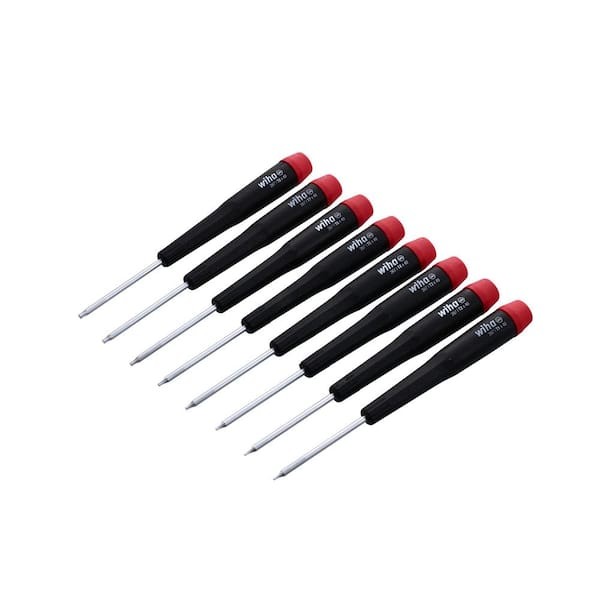 Wiha 8-Piece Precision Torx Screwdriver Set for Electronics and Small Fasteners