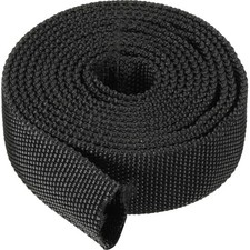 Schutzt&uuml;lle Kabel Schutz Nylon H&uuml;lle Schlauch-Abdeckung Schwarz 0.7 In 6.5Ft