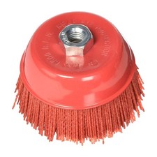 AL's Liner Abrasive 180 Grit Nylon Bristle Cup Brush - 4 Inch - Safe for 4"