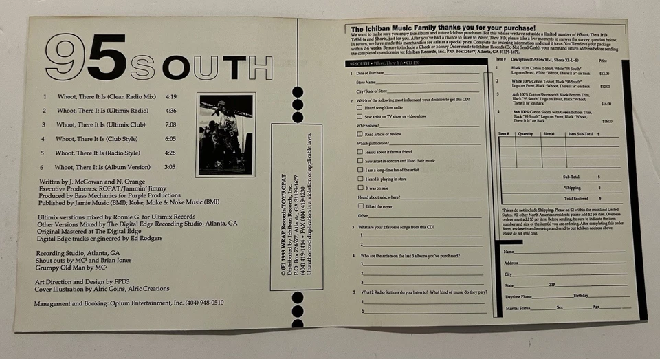 Whoot There It Is - 95 South (1993, CD, Maxi Single, Wrap Records) - Image 4 of 4