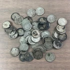 Lot of 50 90% Silver Circulated Roosevelt Dimes $5.00 Face Value