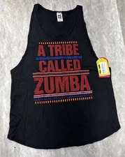 Zumba Women's Black Racerback Tank Top Activewear 'A Tribe Called Zumba" Small
