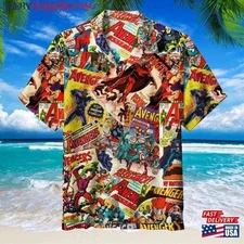 Marvel Avengers Hawaiian Shirt Superheros Short Sleeve Super Hero Shirt