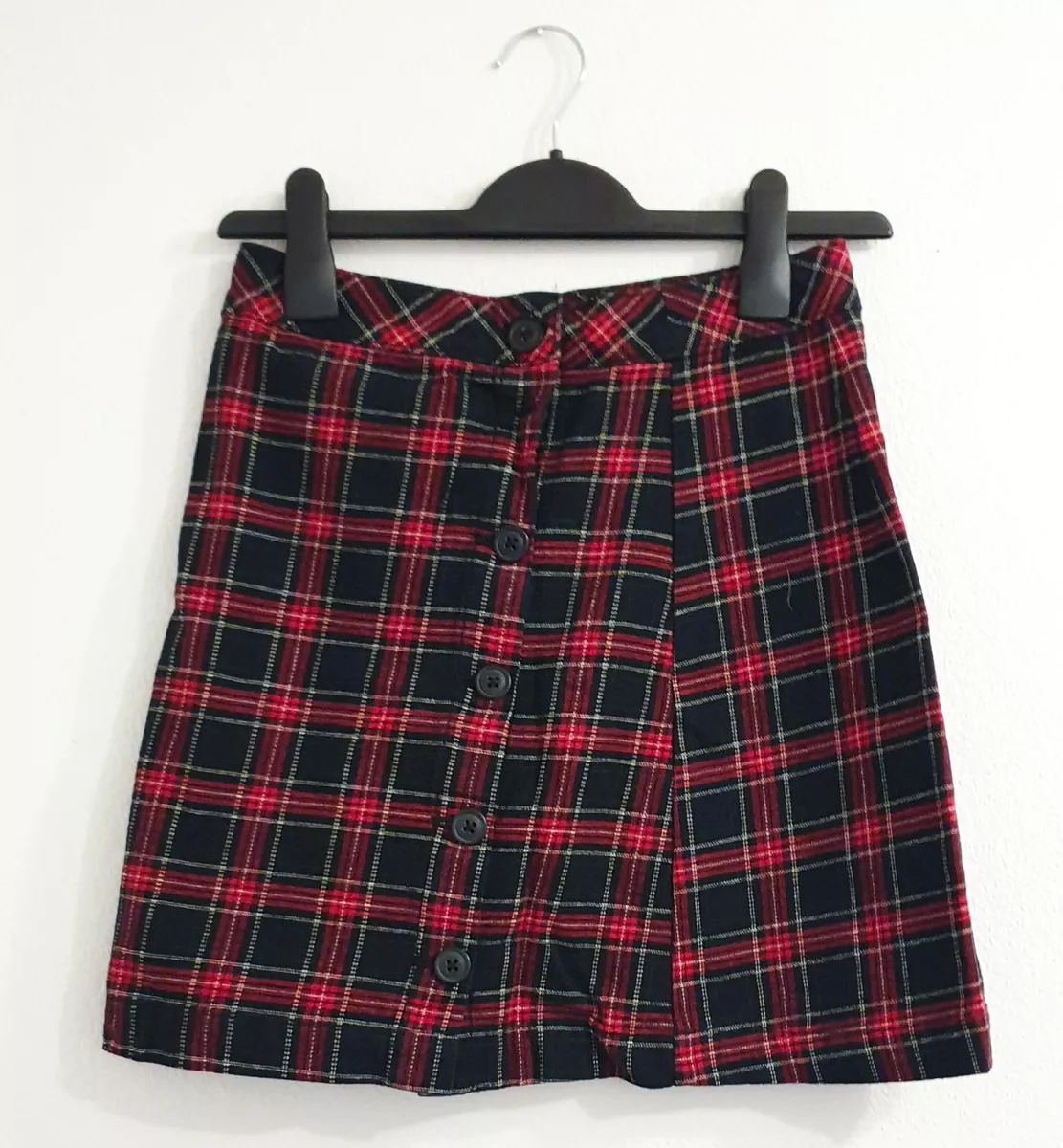 H&m red tartan skirt cheap