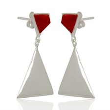Carnelian Gemstone Jewelry 925 Sterling Silver Drop Dangle Earrings