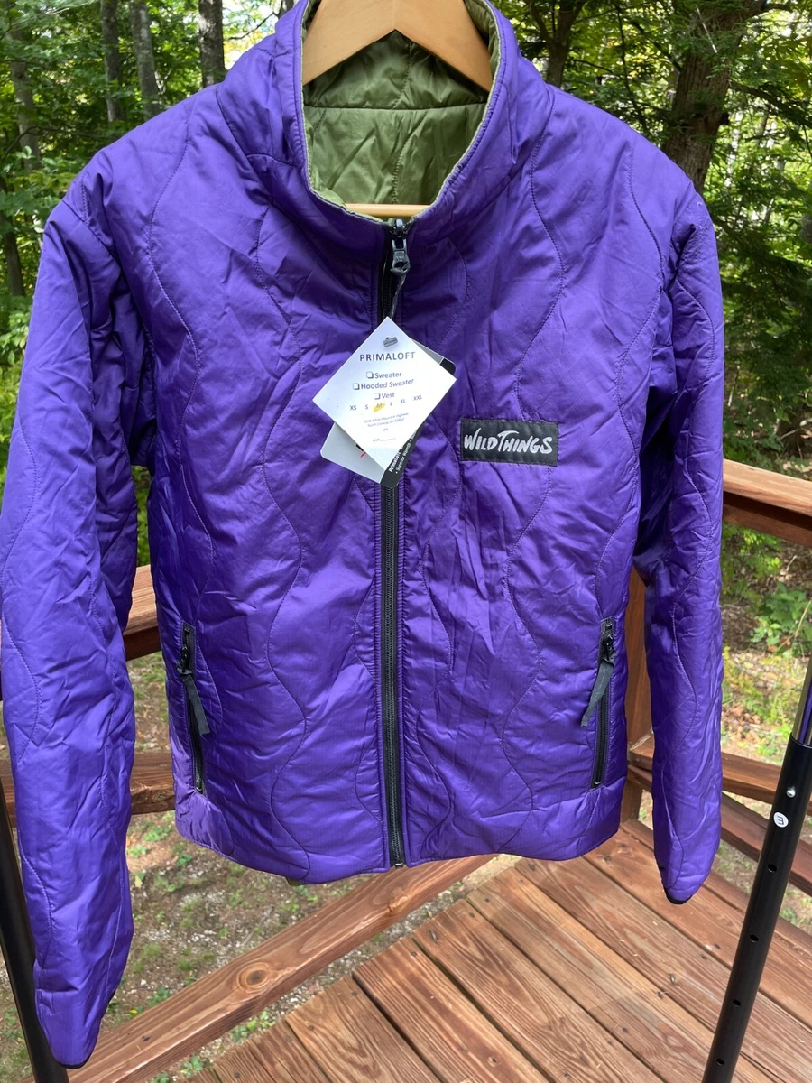 NWT Wild Things Men M Reversible Primaloft Insulated Puffer Jacket Conway NH USA