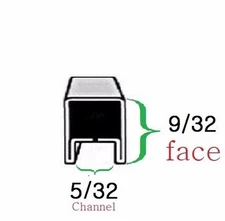 9/32 U Zinc Came Channel Stained Glass Supplies (6 feet - 2ft x 3)