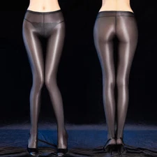 Women's Ultra Sheer Oil Shiny Glossy Pantyhose Tights Stockings Stretchy Hosiery
