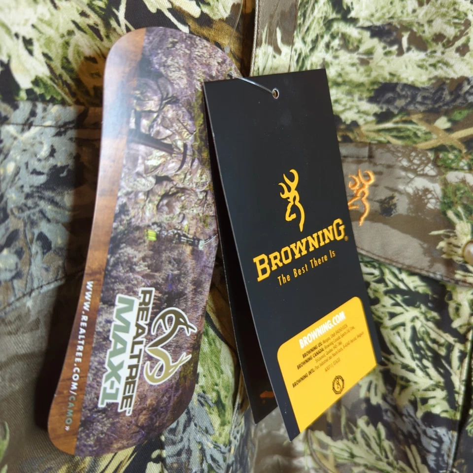 Browning Jacket Mens Medium Camo Hunting Max-1 Outdoor Longsleeve - Image 2 of 4