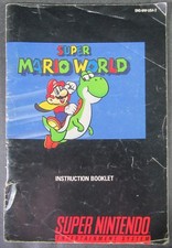 SUPER MARIO WORLD INSTRUCTION BOOKLET 4 SNES Video Game System Vintage Toy Book